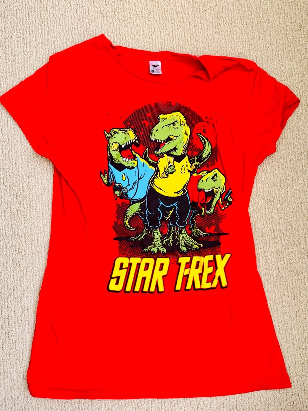 Tee Fury Star Trex Graphic Tee - Bright Red